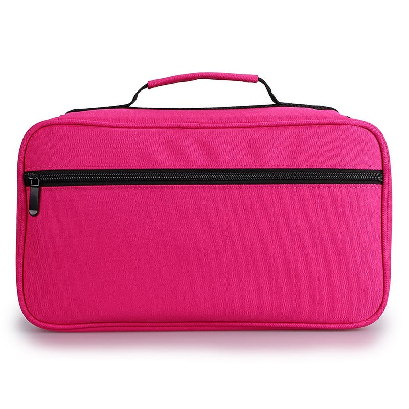 BTSKY Art Marker Carrying Case Lipstick Organizer-60 Slots Canvas Zippered Markers Storage for Prismacolor Touch Spectrum Noir Paint Sharpie Markers, Empty Wallet Only (Pink) - Image 3
